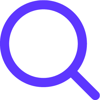 Purple magnifying glass