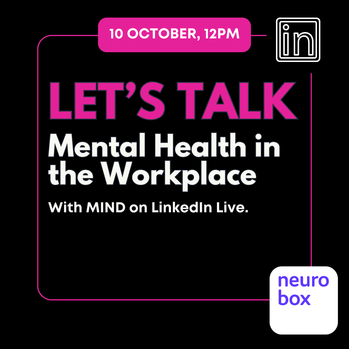 Let's talk mental health in the workplace