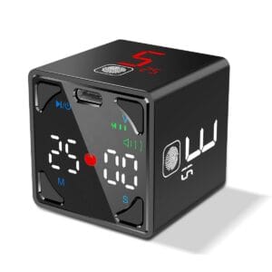 Ticktime cube pomodoro timer in black