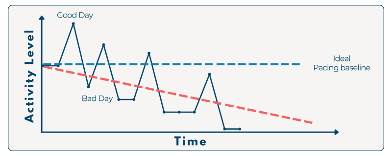 Graph showing the boom and bust cycle