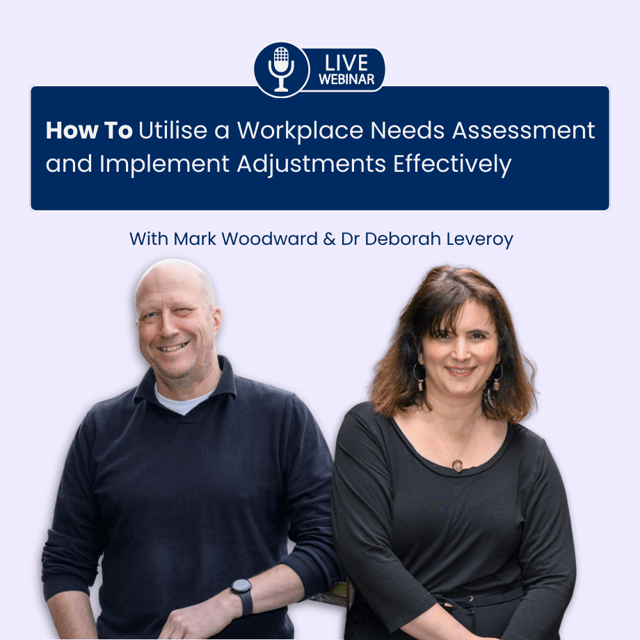 Mark, a white bald male standing next to Deborah, a white female with long brunette hair