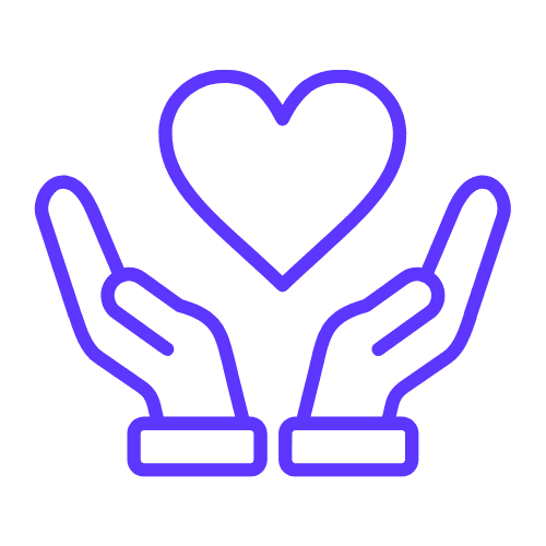 Two hands holding up a heart