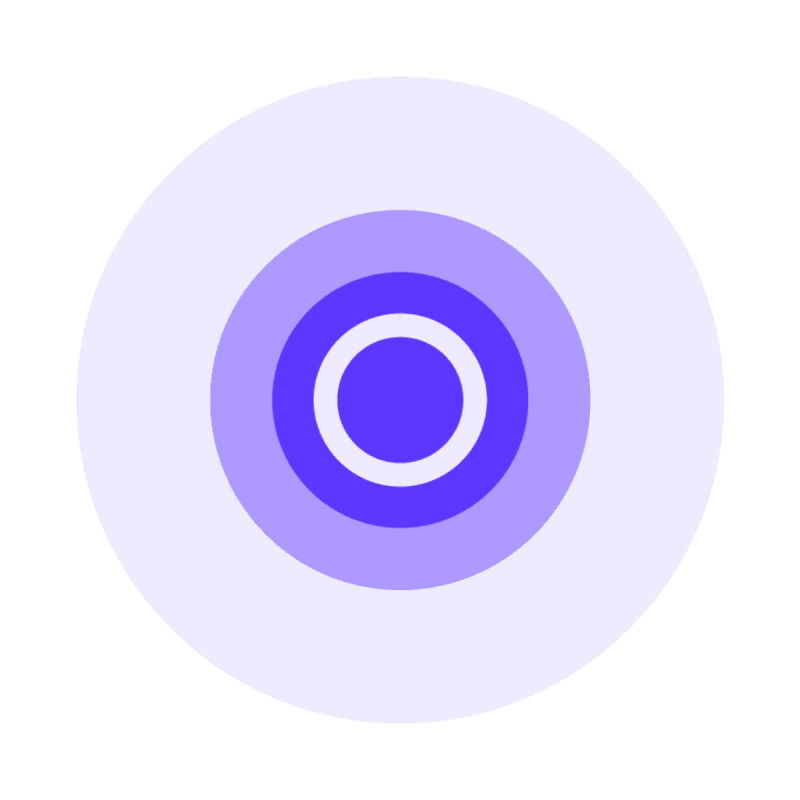 neurobox Autism Icon - 5 different shades of purple in a circle
