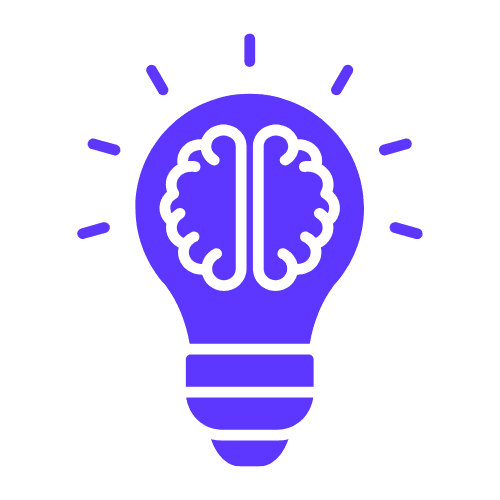 A lightbulb with an outline of a brain inside